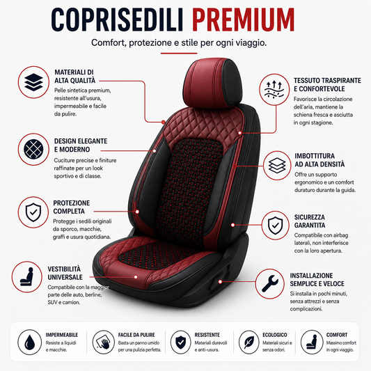 DriveLuxe™ Coprisedili Premium